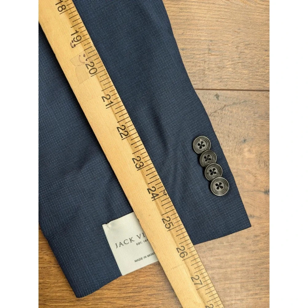 NWT Jack Victor 3Sixty5 Mens Wool Performance Blazer Navy Blue‎ Size 42L